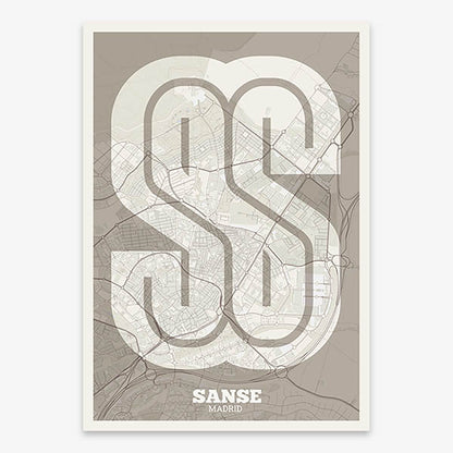 Lámina decorativa de Sanse – Arte tipográfico moderno