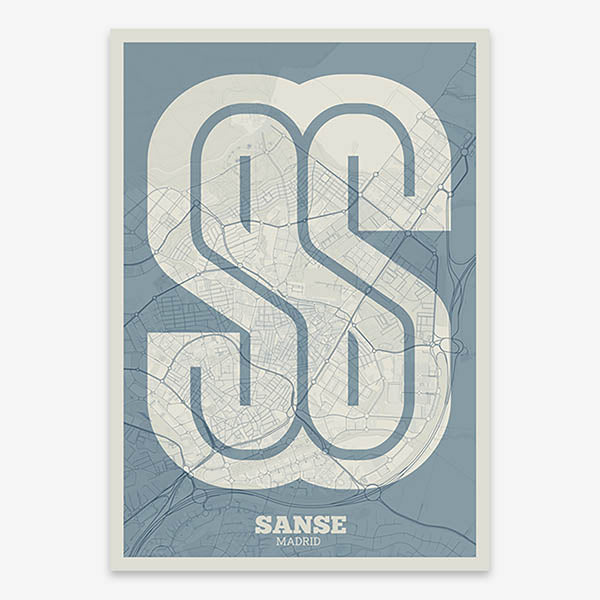 Lámina decorativa de Sanse – Arte tipográfico moderno