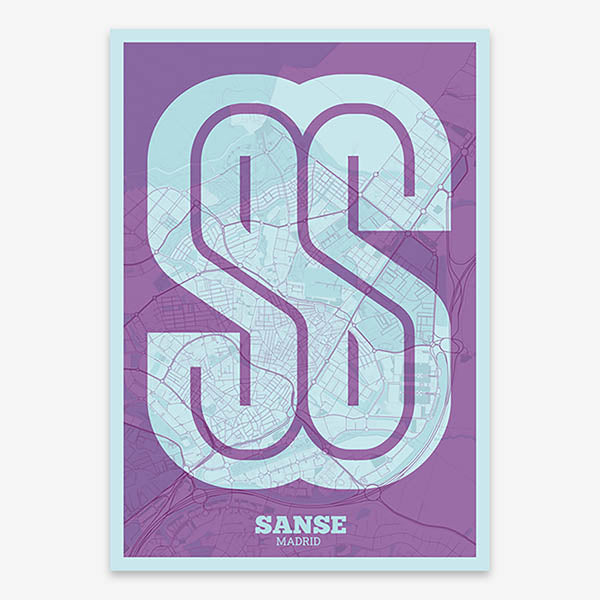 Lámina decorativa de Sanse – Arte tipográfico moderno