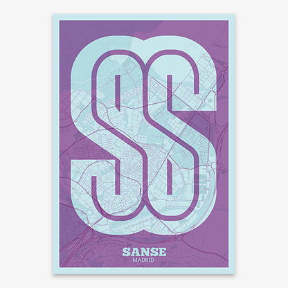 Lámina decorativa de Sanse – Arte tipográfico moderno