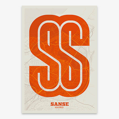 Lámina decorativa de Sanse – Arte tipográfico moderno