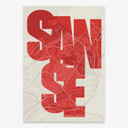 Sanse art poster with geometric typography - Custom decoration