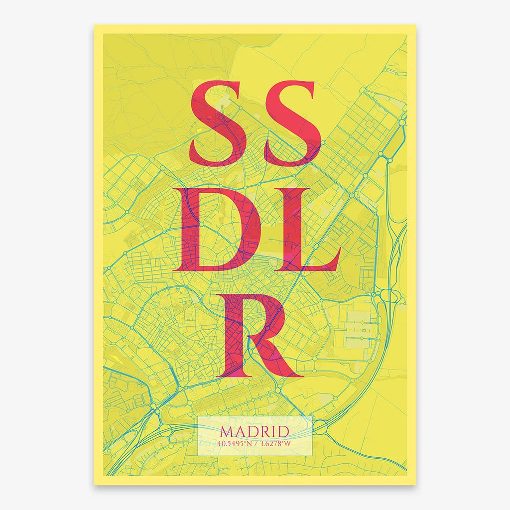 Elegant print of San Sebastian de los Reyes – Minimalist and sophisticated poster
