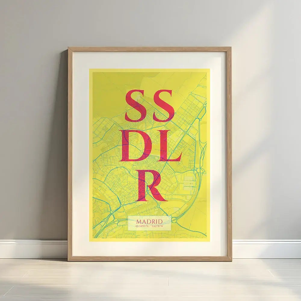 Elegant print of San Sebastian de los Reyes – Minimalist and sophisticated poster