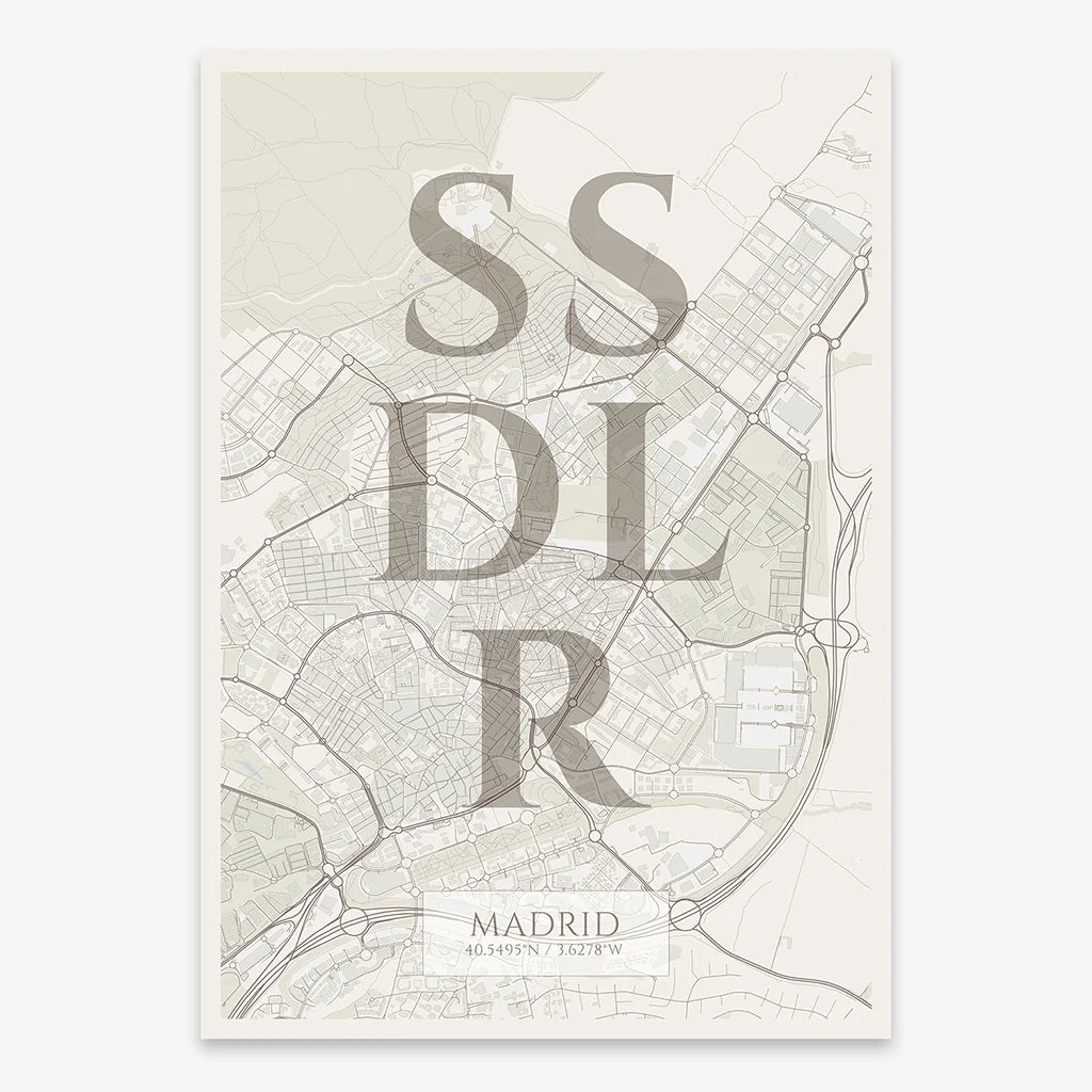 Elegant print of San Sebastian de los Reyes – Minimalist and sophisticated poster