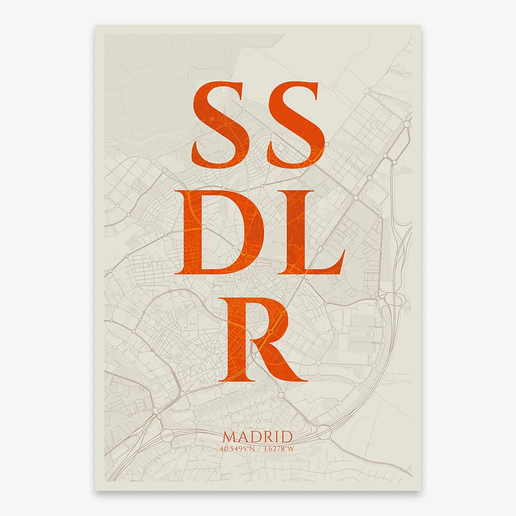 Elegant print of San Sebastian de los Reyes – Minimalist and sophisticated poster