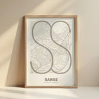 Decorative poster of San Sebastian de los Reyes – Ultra-fine typographic art