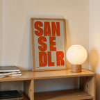 Lámina creativa de Sanse – Diseño gráfico y tipografía sobre mapa