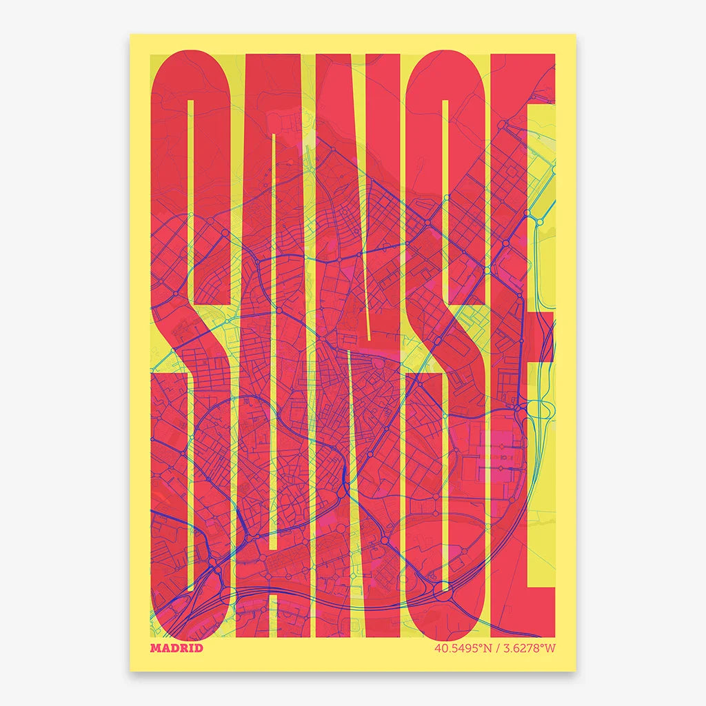 Graphic souvenir of Sanse – Contemporary typographic print