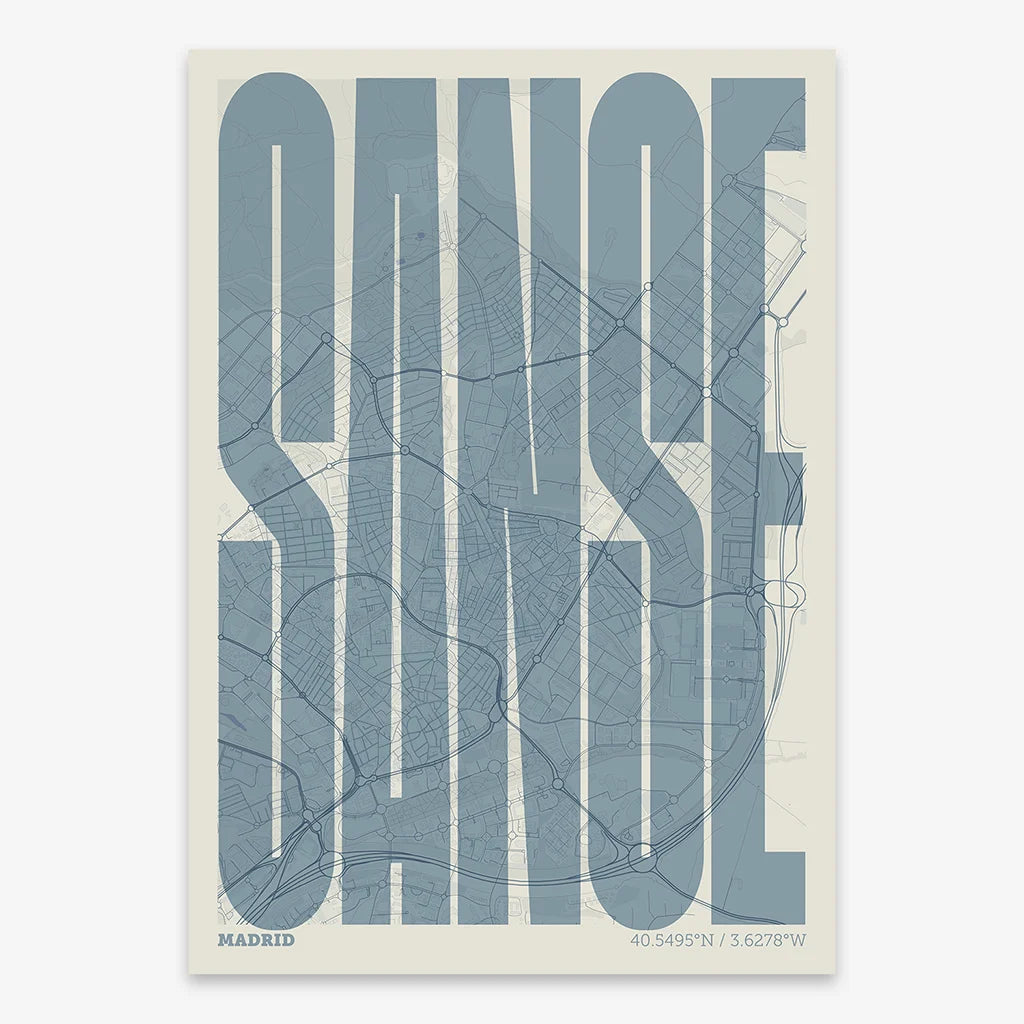 Graphic souvenir of Sanse – Contemporary typographic print