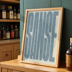 Graphic souvenir of Sanse – Contemporary typographic print