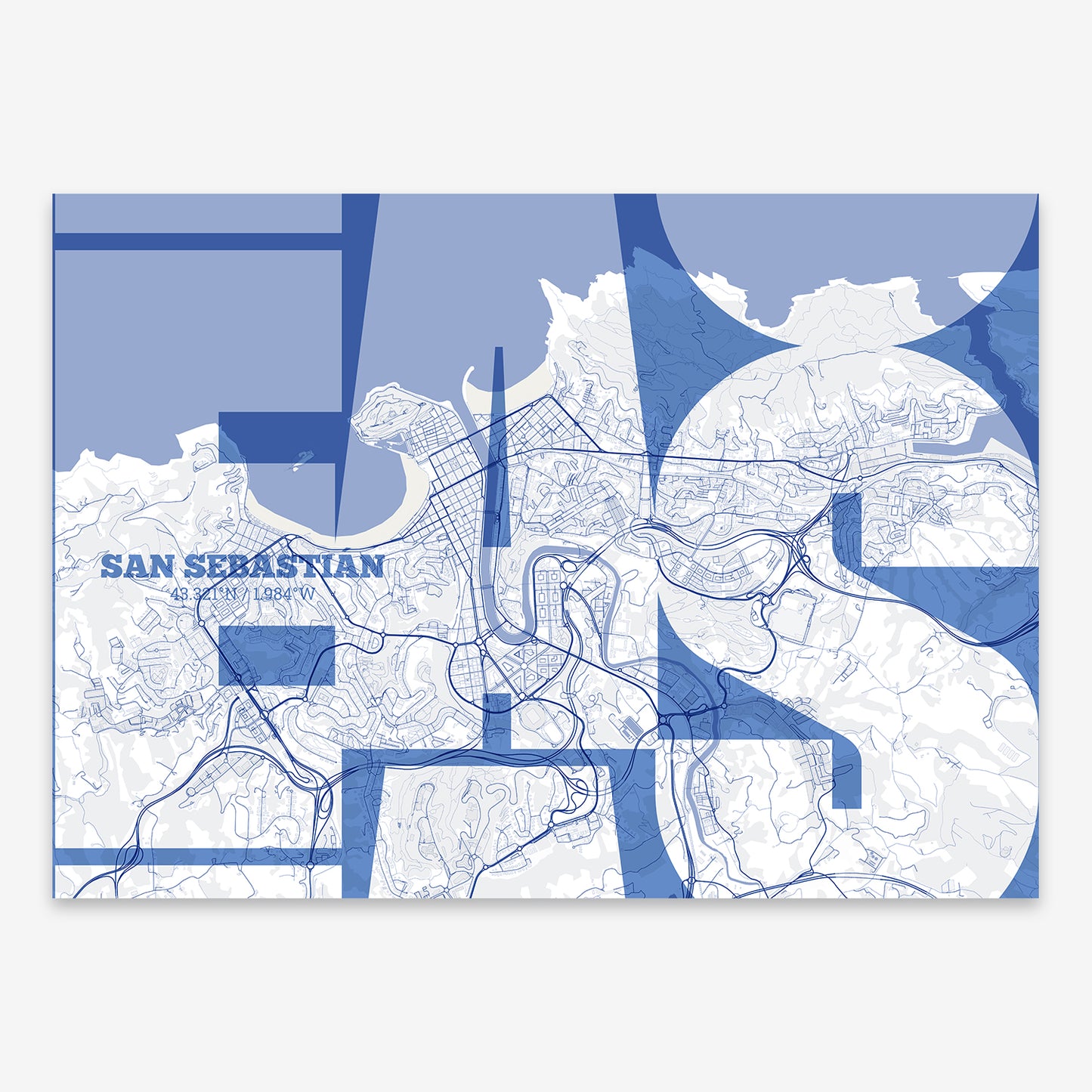 San Sebastian Map V03 Med / No Frame / No