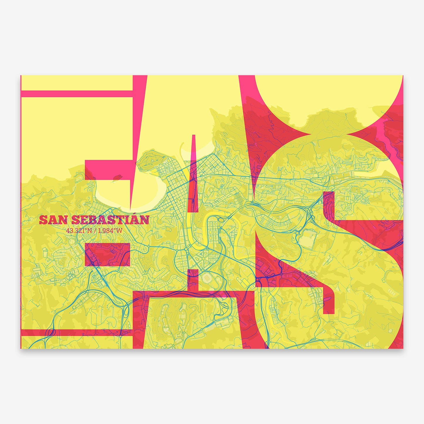 San Sebastian Map V03 Miami / Frame / Yes