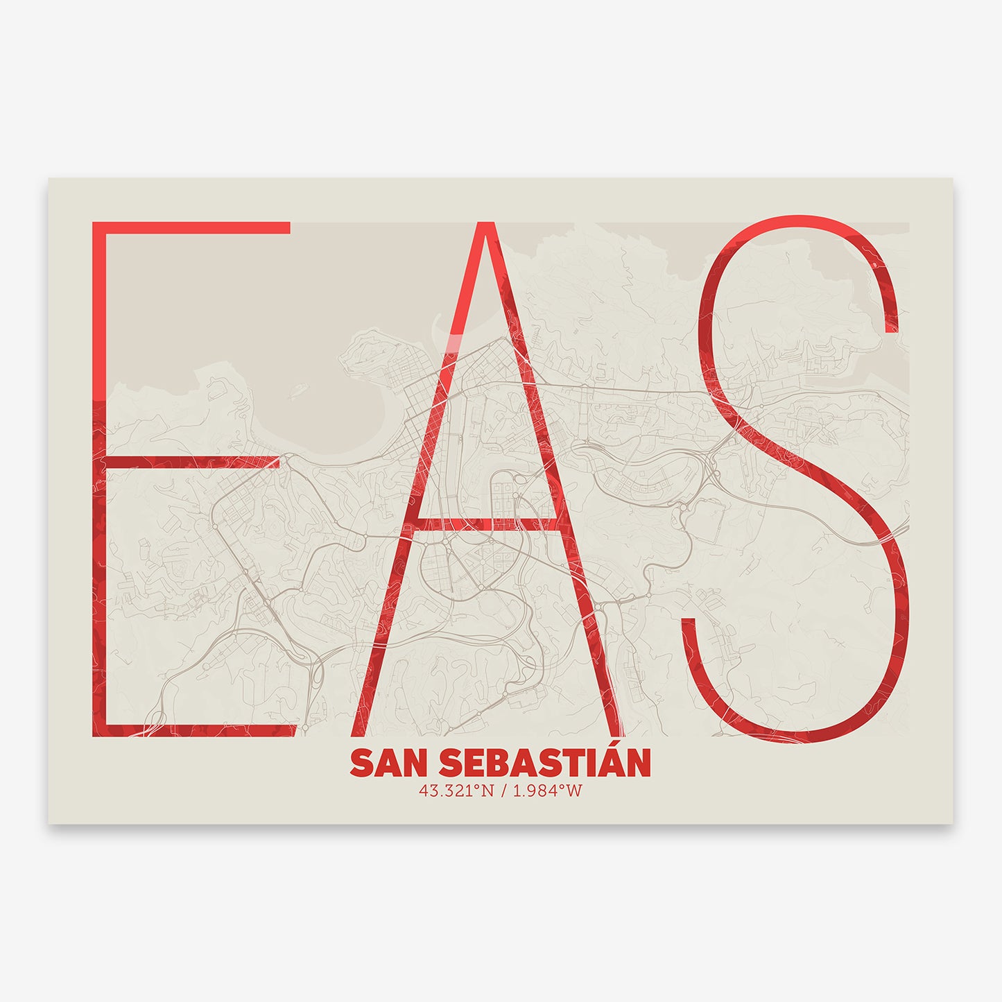 San Sebastian Map V07 Boho / Frame / Yes