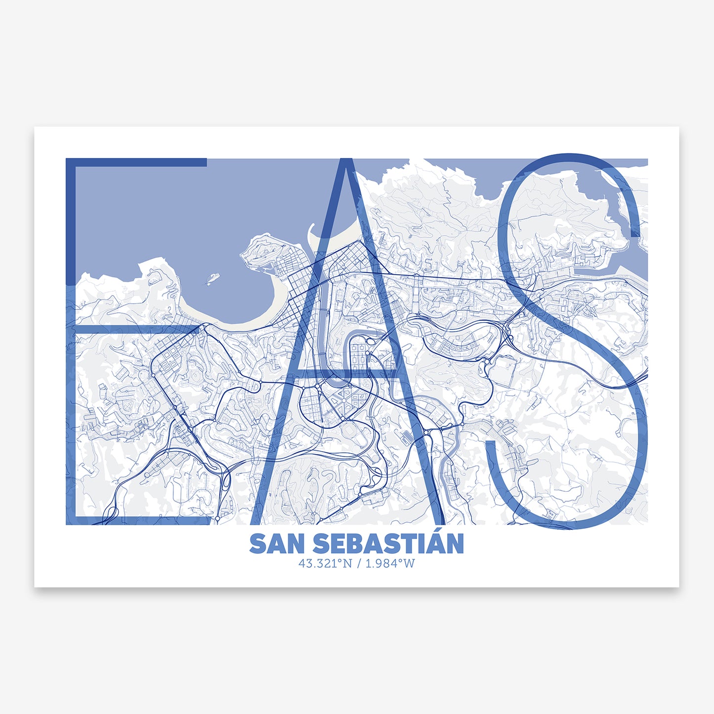 San Sebastian Map V07 Med / No Frame / No