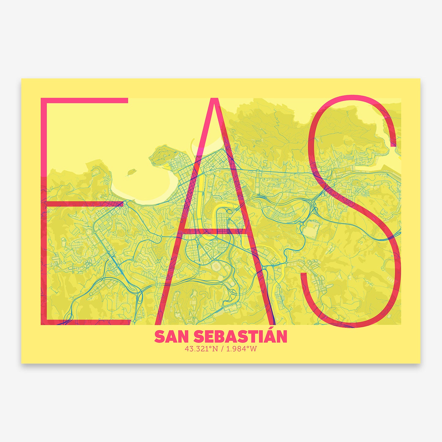 San Sebastian Map V07 Miami / Frame / Yes