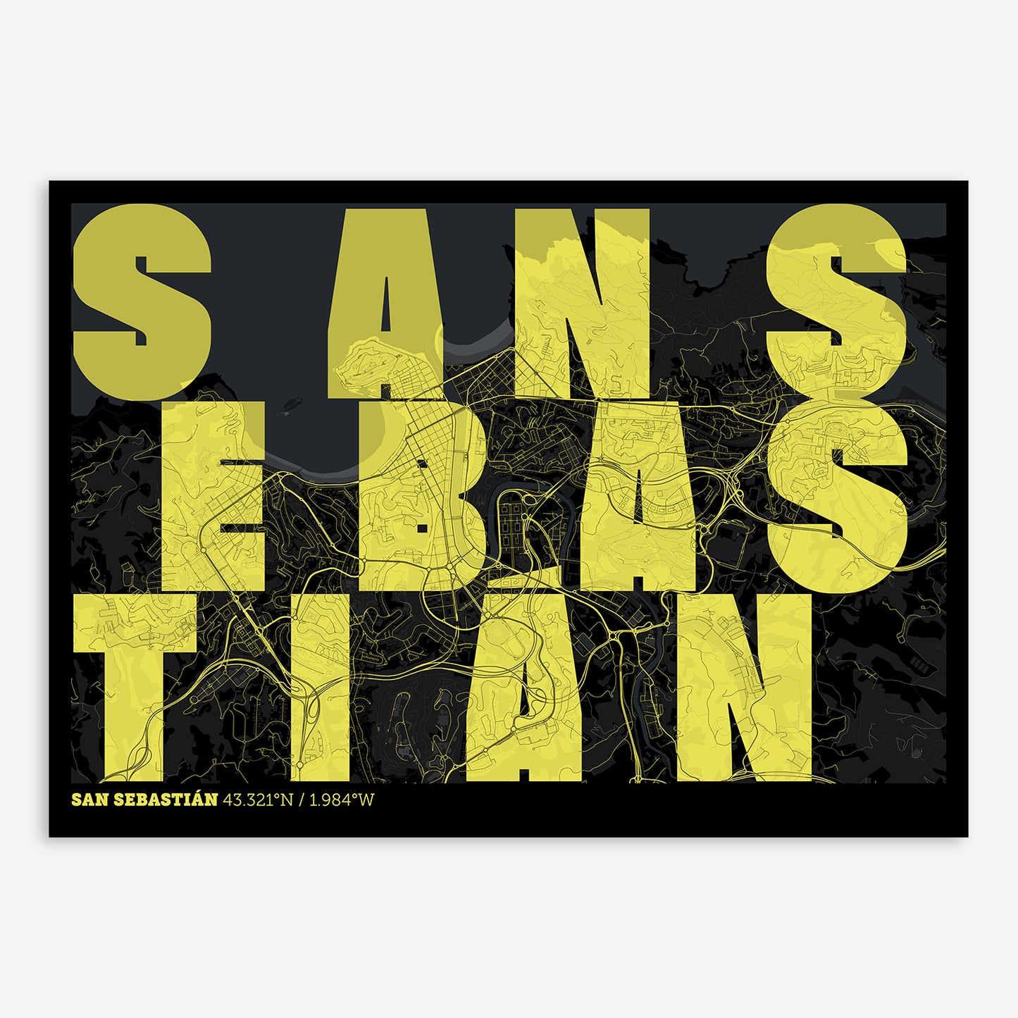 San Sebastian Map V08 Night / No Frame / No