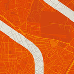 Detalle de la lámina tipográfica de San Sebastián de los Reyes, textura del papel Giclée
