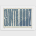 Lámina tipográfica de Santa Cruz de Tenerife – diseño Extra Comprimida, sin marco sobre papel