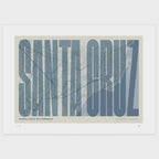 Lámina tipográfica de Santa Cruz de Tenerife – diseño Extra Comprimida, sin marco sobre papel