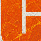 Detalle de la lámina tipográfica de Santa Cruz de Tenerife, textura del papel Giclée