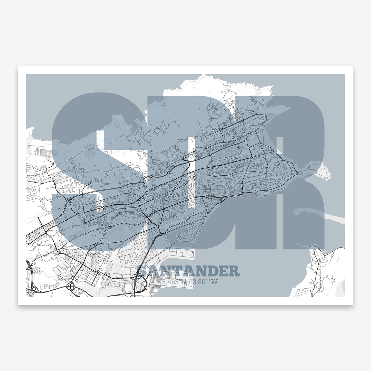 Santander Map V02 Urban / Frame / No