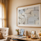 Póster artístico de Santander con tipografía geométrica - Decoración personalizada