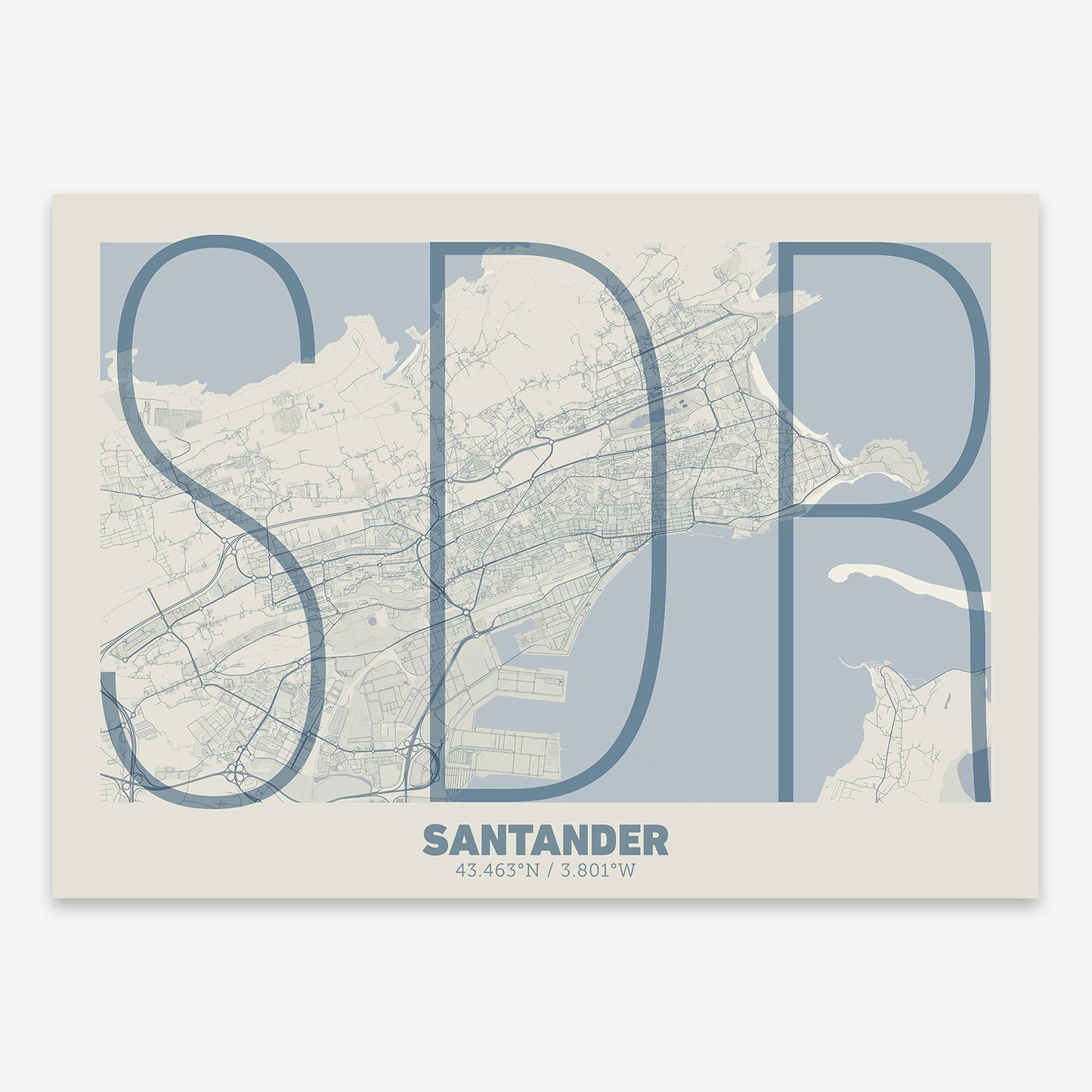 Santander Map V07 Seaside / No Frame / No