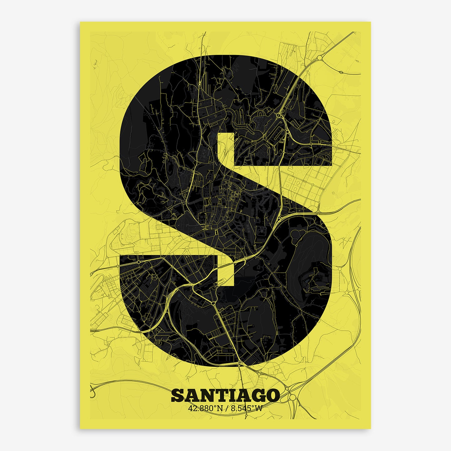 Santiago Map V02 Night / No Frame / No