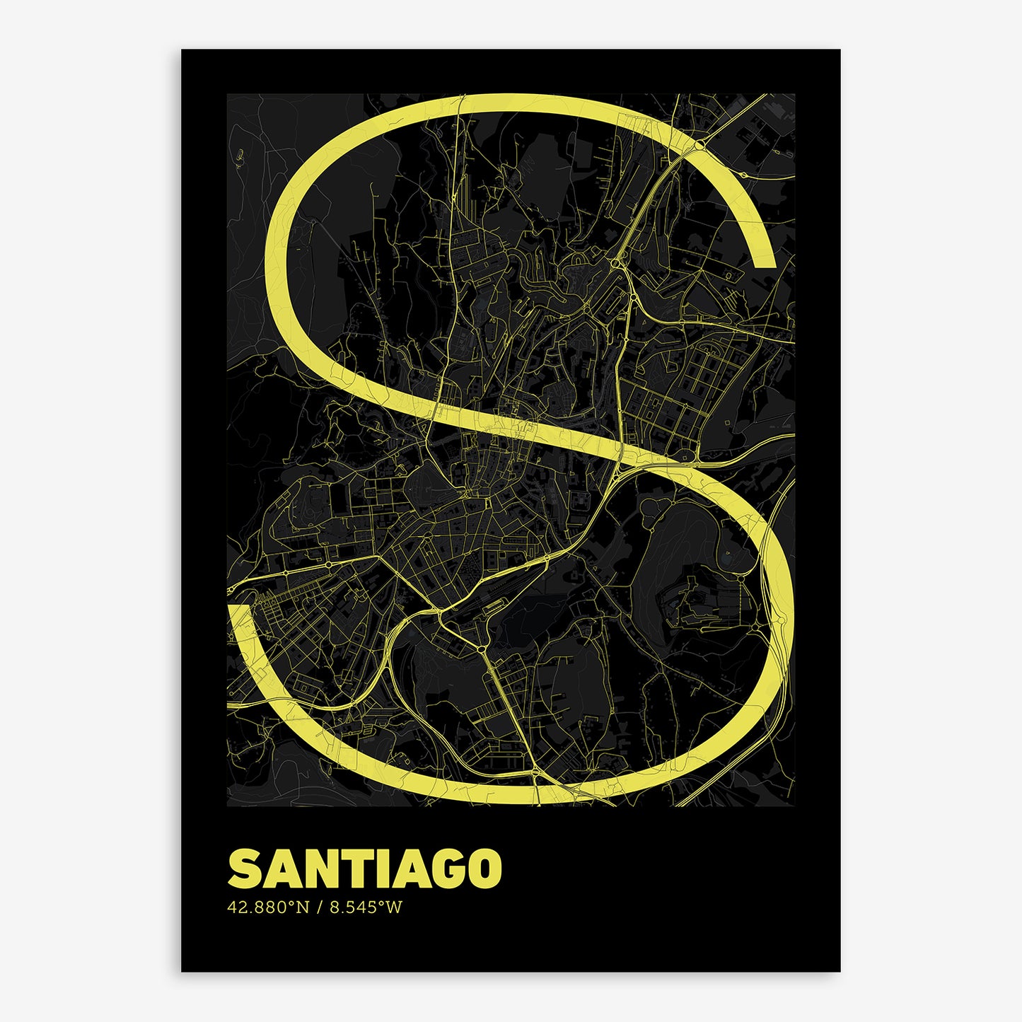 Santiago Map V07 Night / No Frame / No