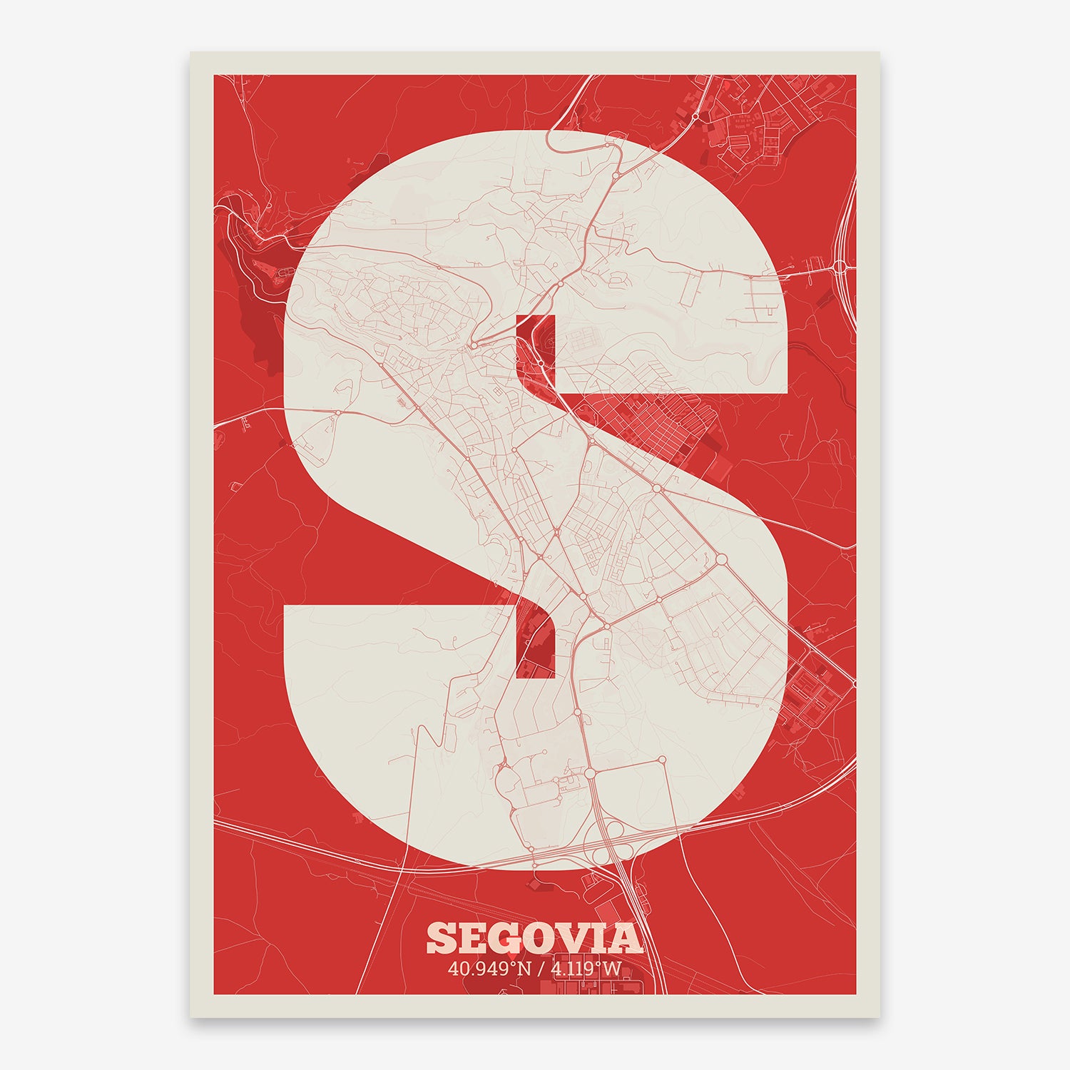 Segovia Map V02 Boho / No Frame / No