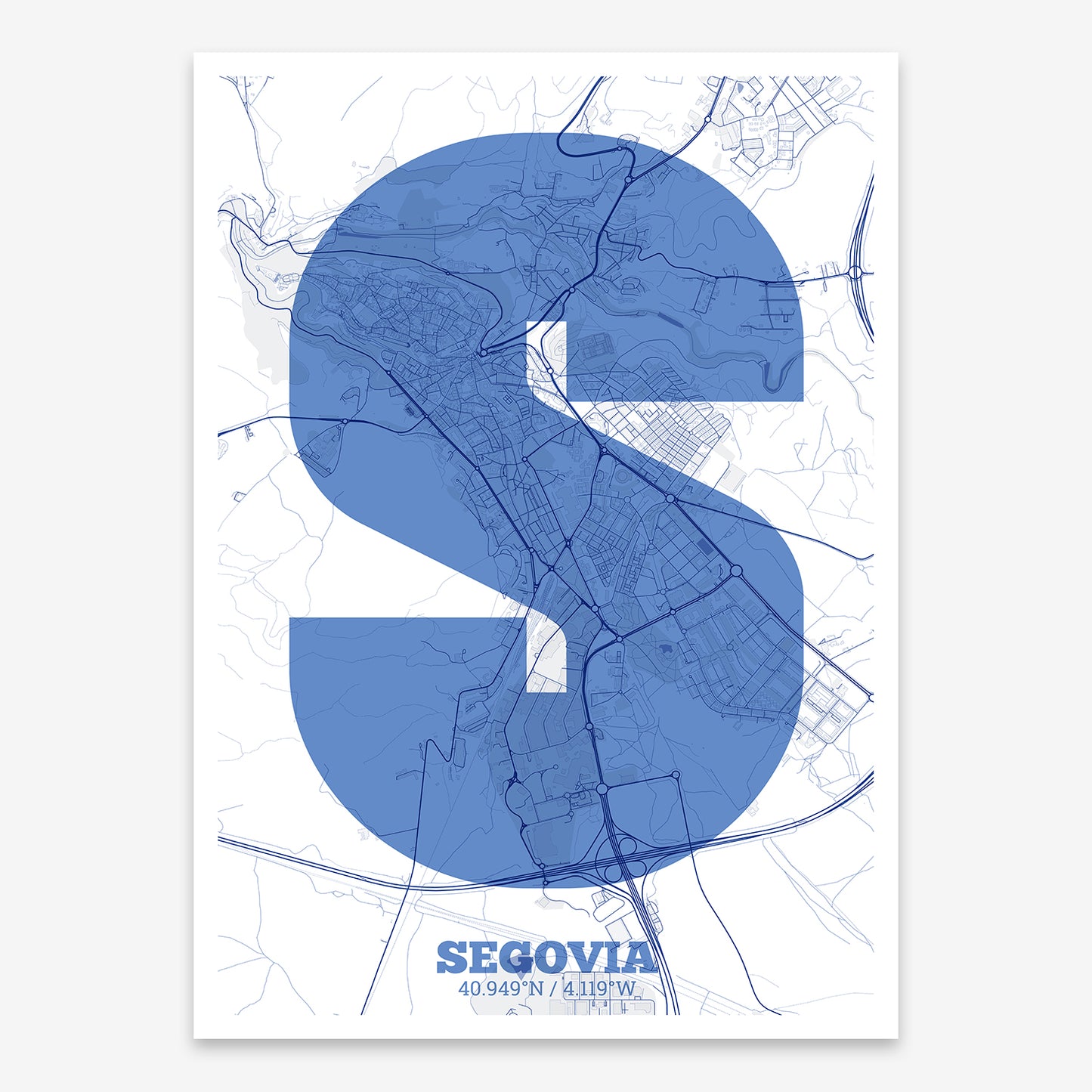 Segovia Map V02 Med / No Frame / Yes