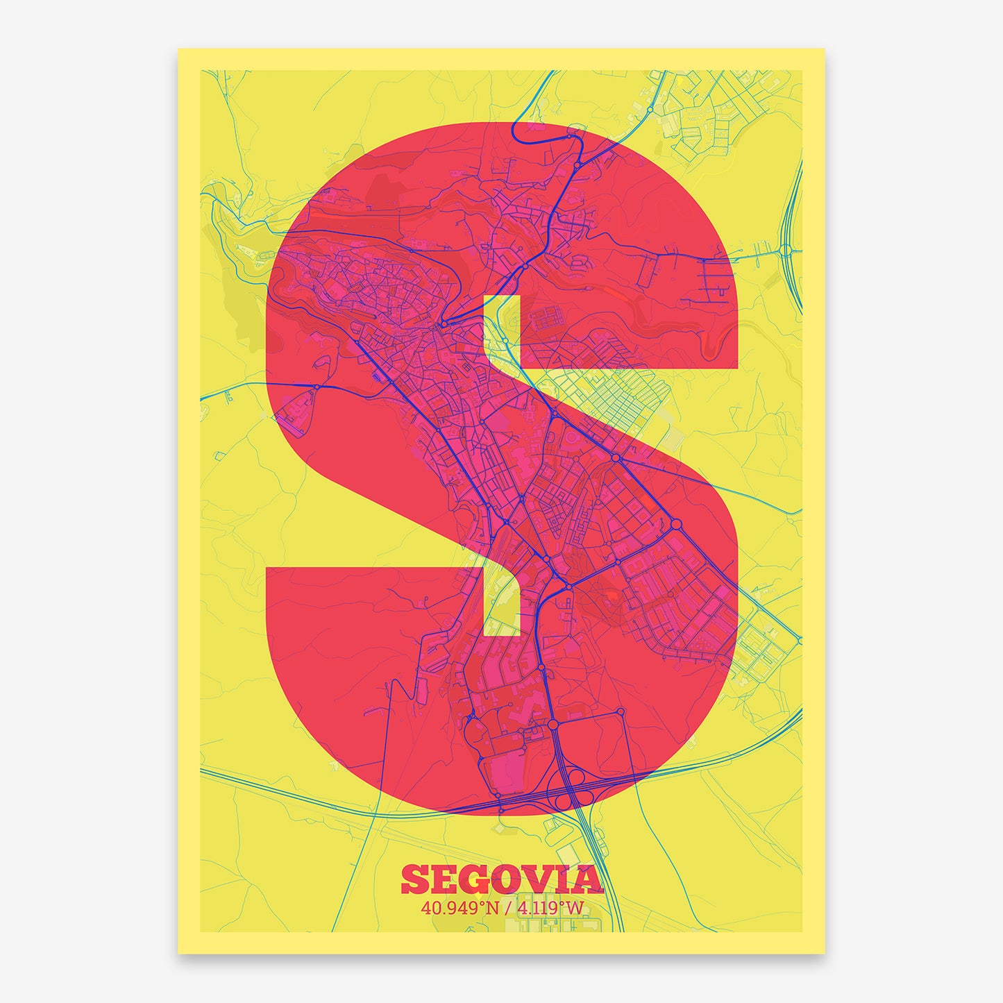 Segovia Map V02 Miami / No Frame / Yes