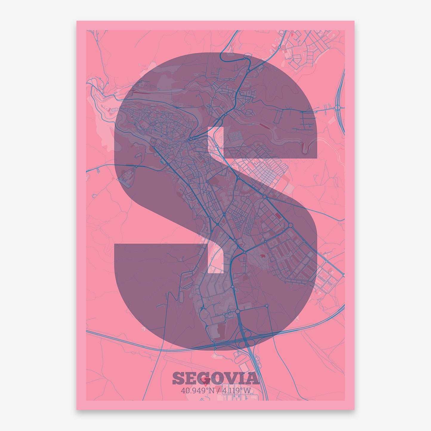 Segovia Map V02 Tuscan / No Frame / No