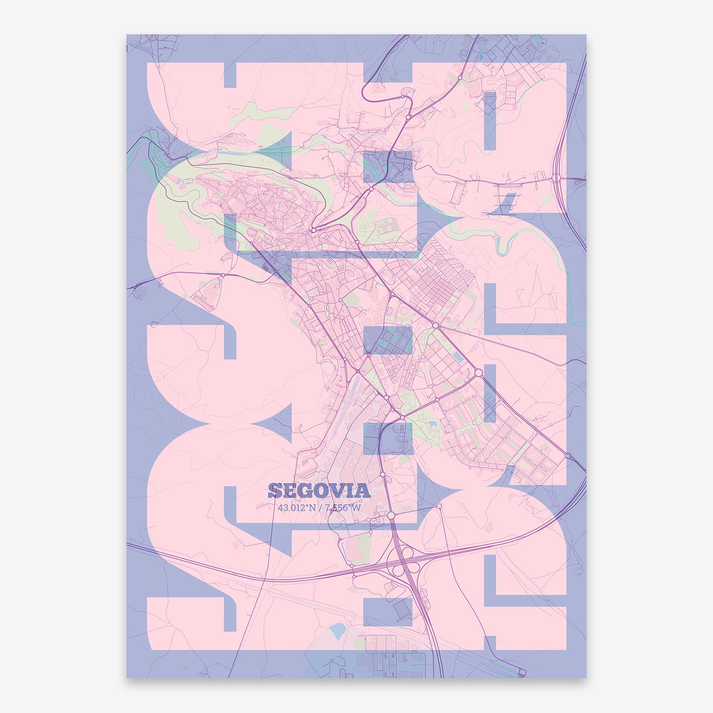 Segovia Map V03 Nursery / No Frame / No