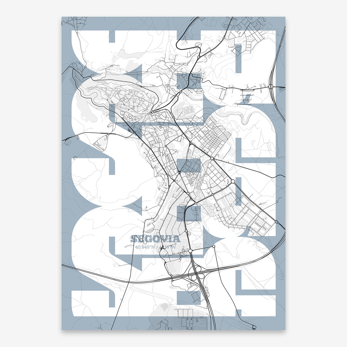 Segovia Map V03 Urban / No Frame / Yes