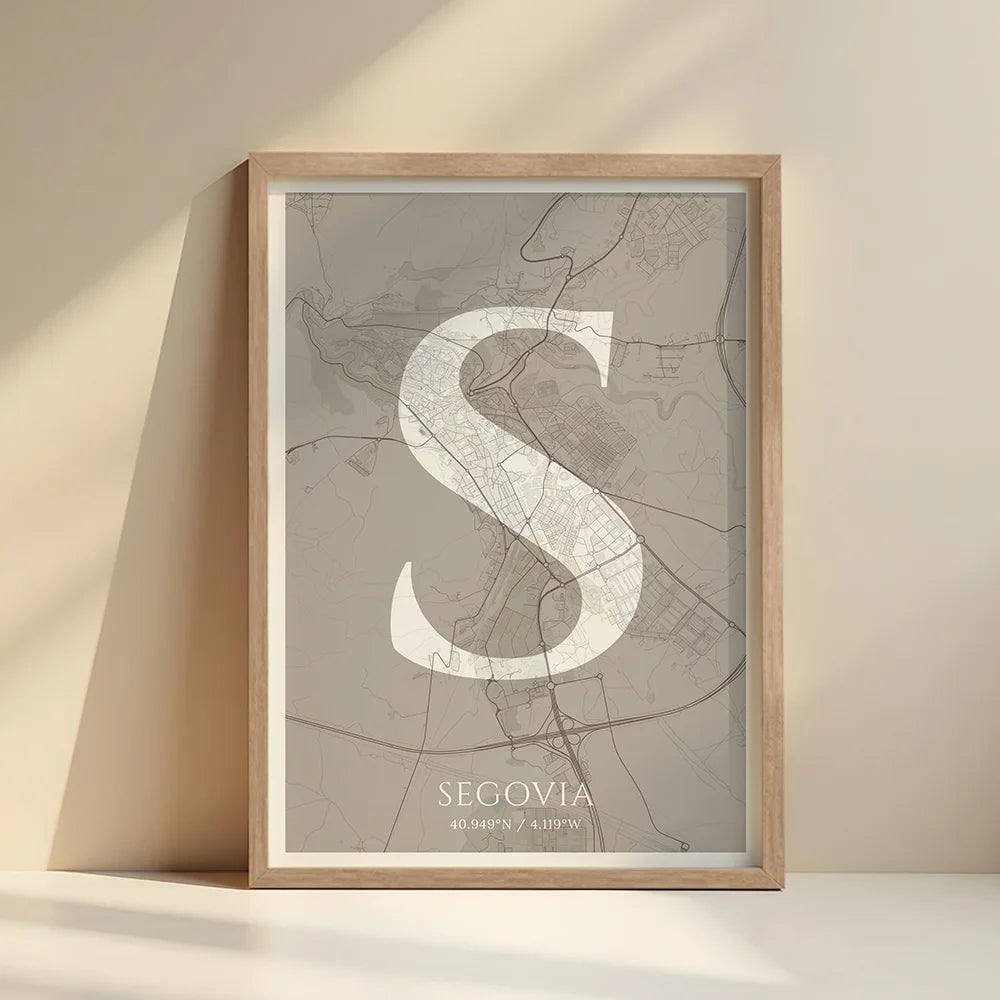 Lámina elegante de Segovia – Póster minimalista y sofisticado
