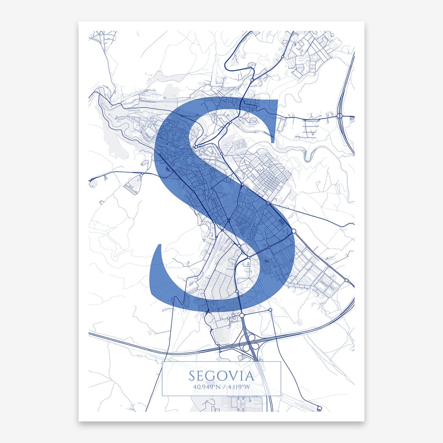 Segovia Map V06 Med / Frame / Yes