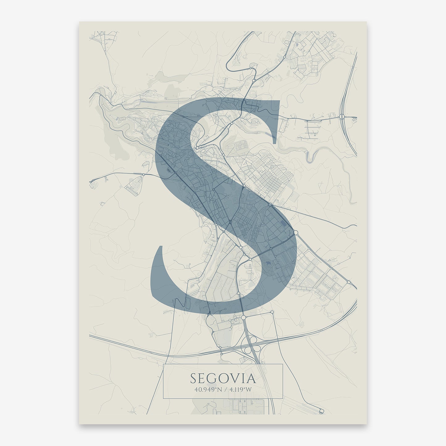 Segovia Map V06 Seaside / No Frame / Yes