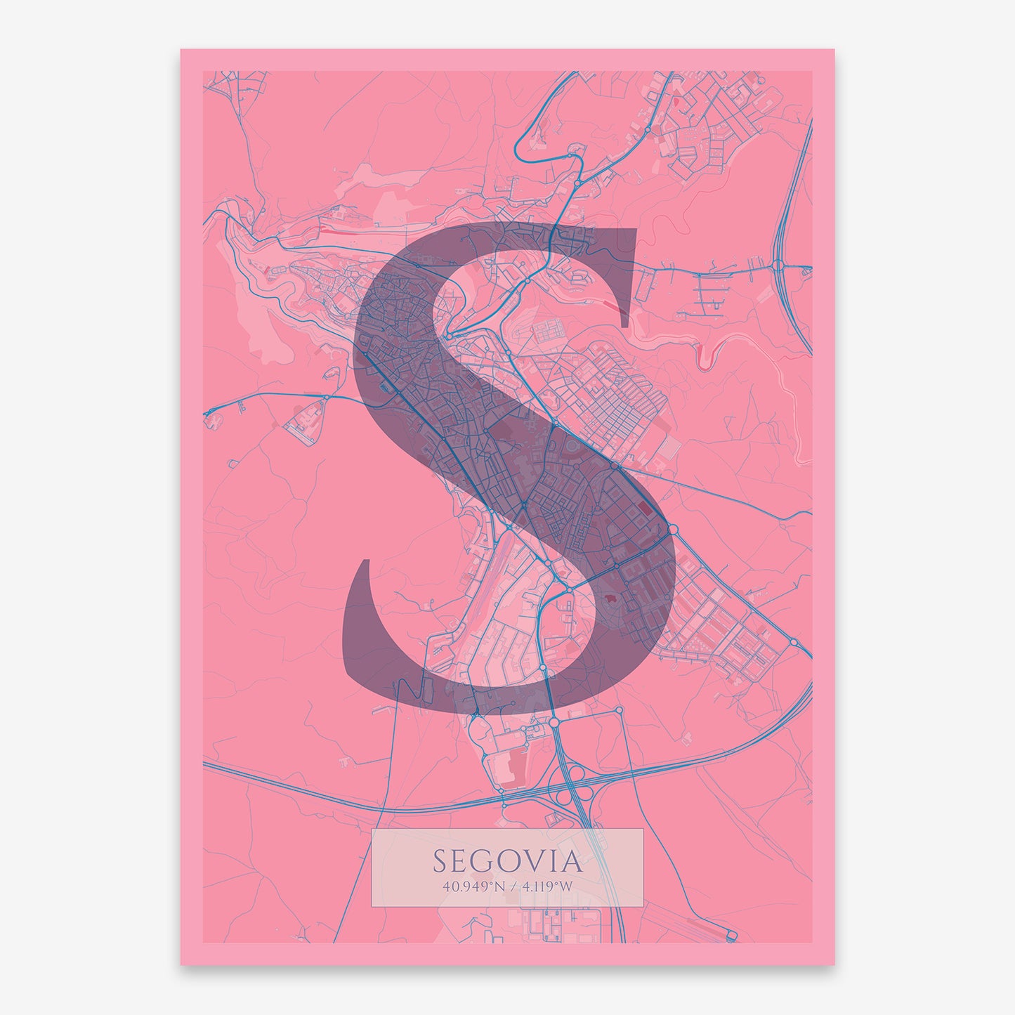 Segovia Map V06 Tuscan / Frame / Yes