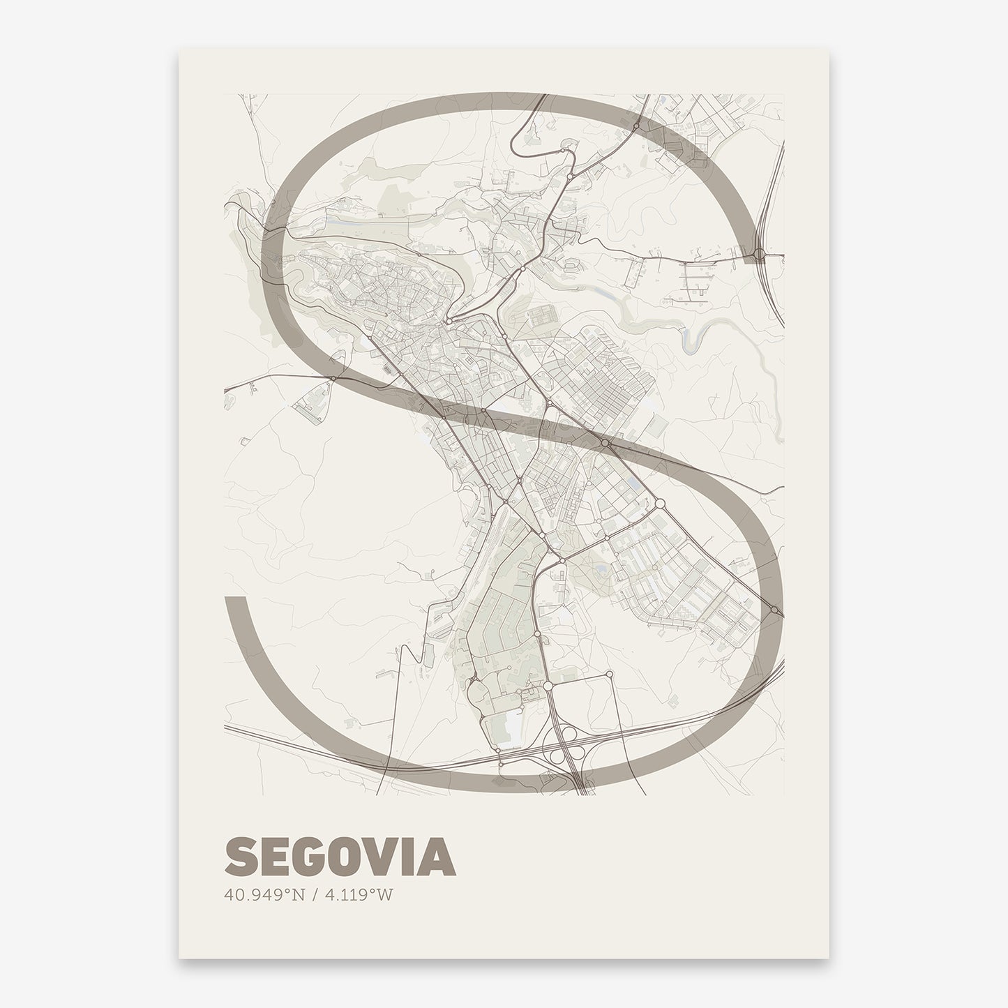 Segovia Map V07 Rustic / No Frame / No