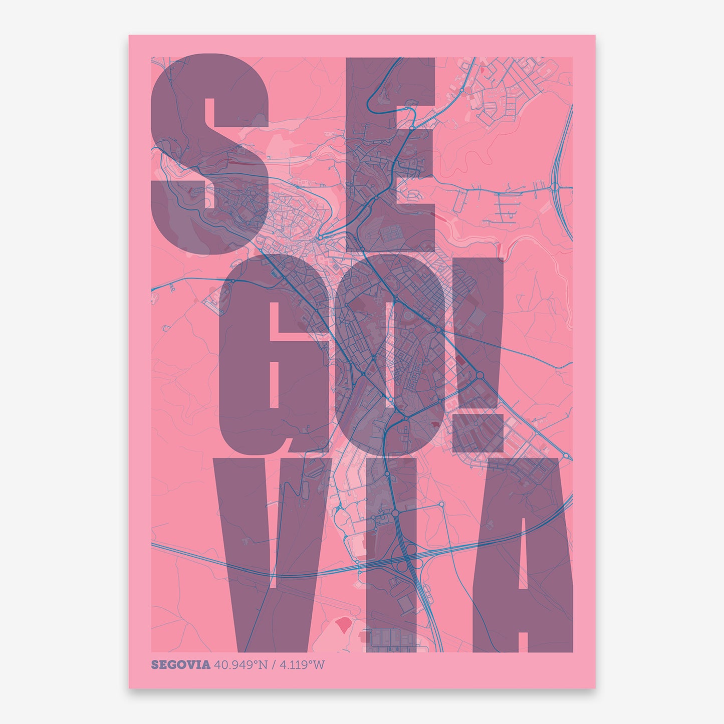 Segovia Map V08 Tuscan / No Frame / Yes