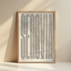 Recuerdo gráfico de Segovia – Lámina tipográfica contemporánea