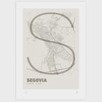 Lámina tipográfica de Segovia – diseño Ultrafina, sin marco sobre papel
