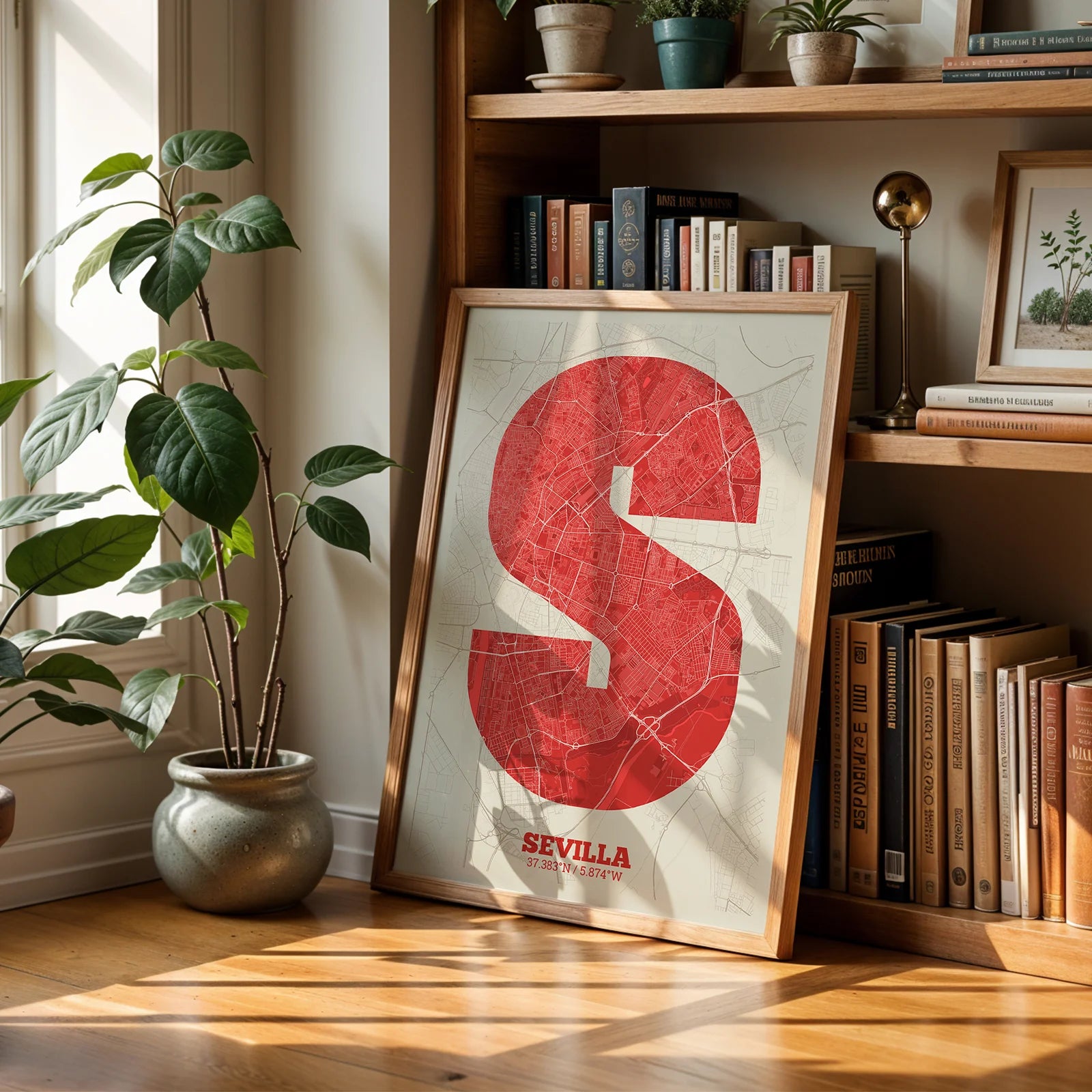 Decorative print of Seville – Modern typographic art