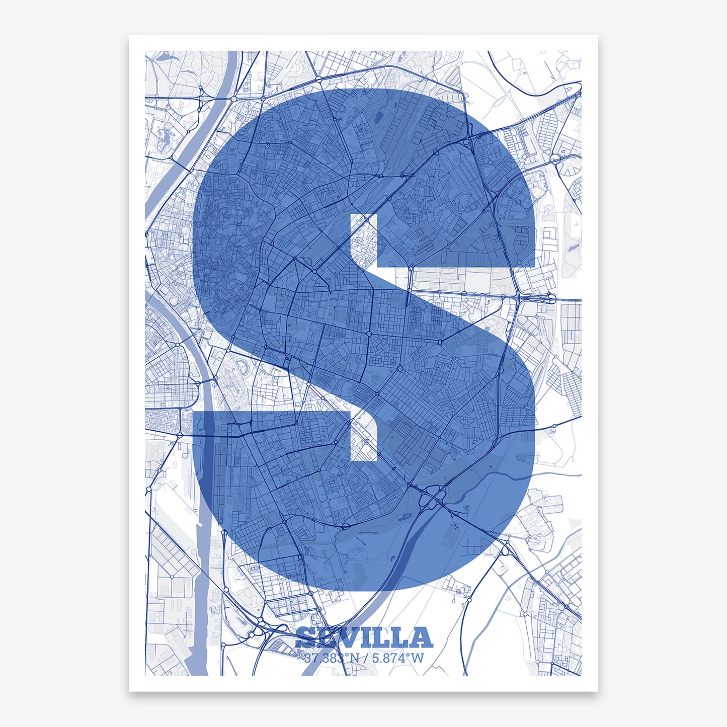 Sevilla Map V02 Med / No Frame / Yes