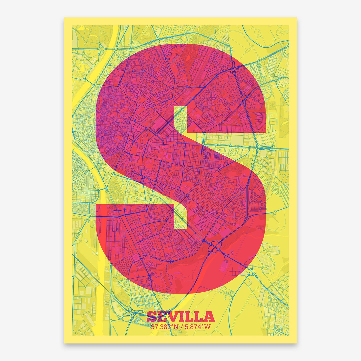 Sevilla Map V02 Miami / No Frame / No