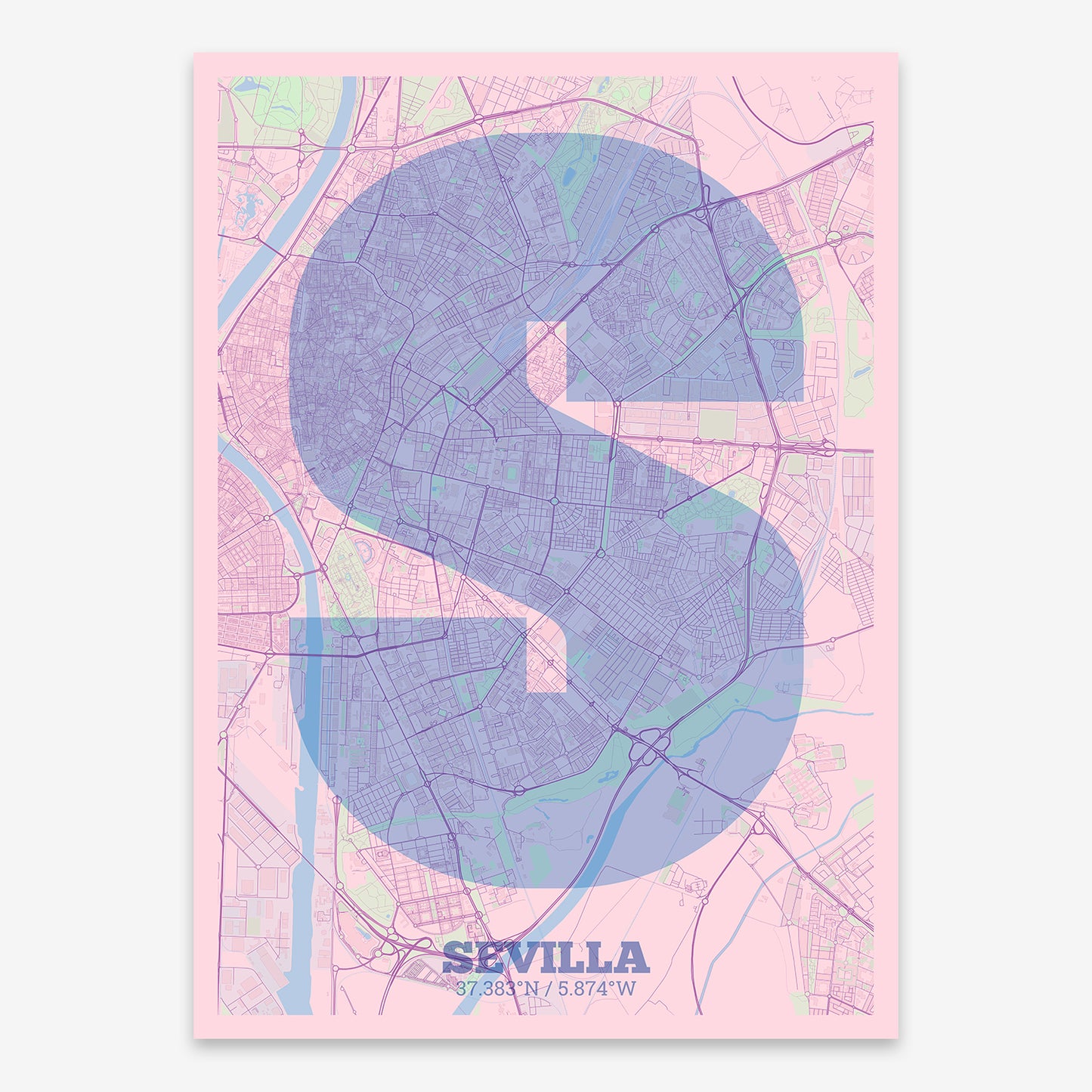 Sevilla Map V02 Nursery / No Frame / No