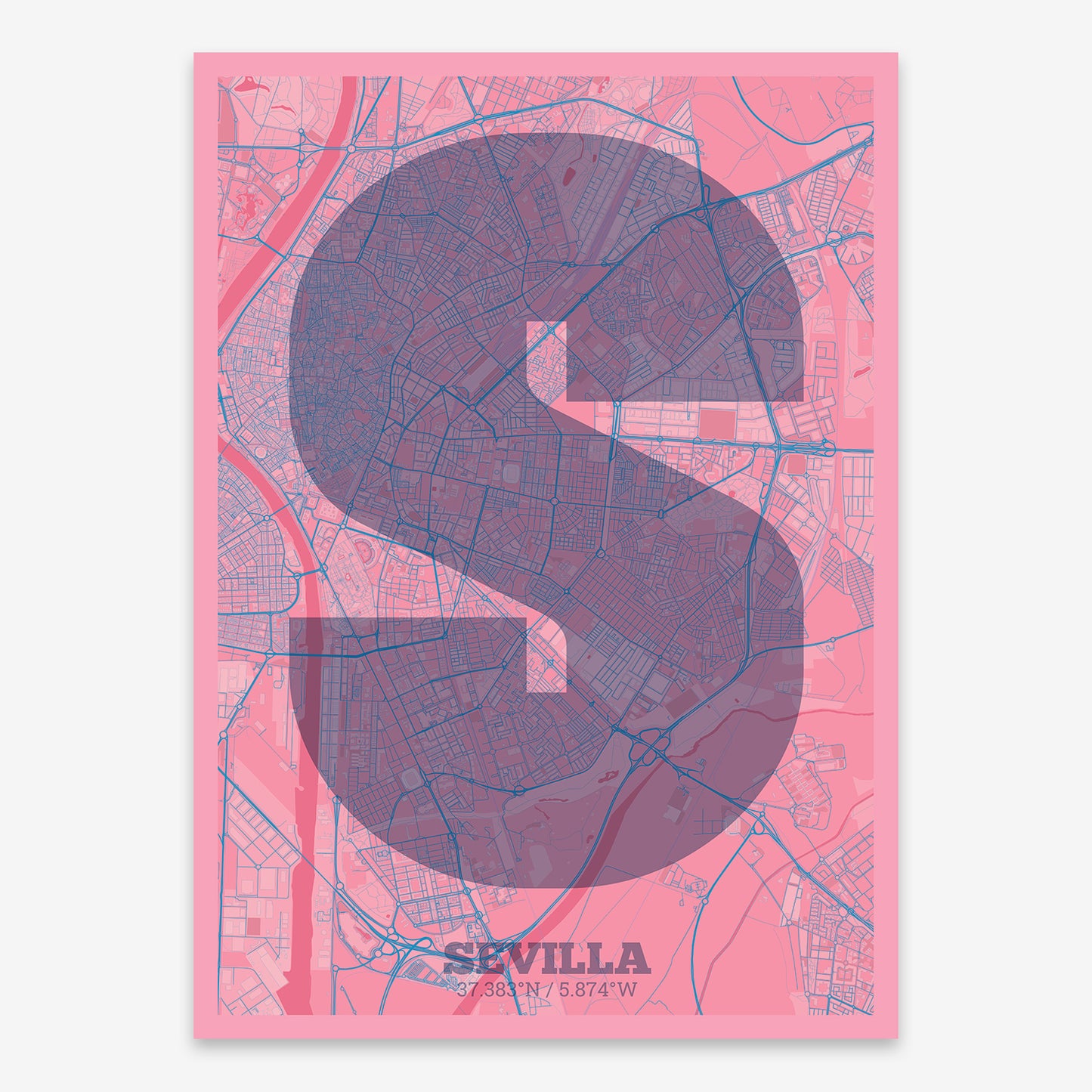 Sevilla Map V02 Tuscan / No Frame / No