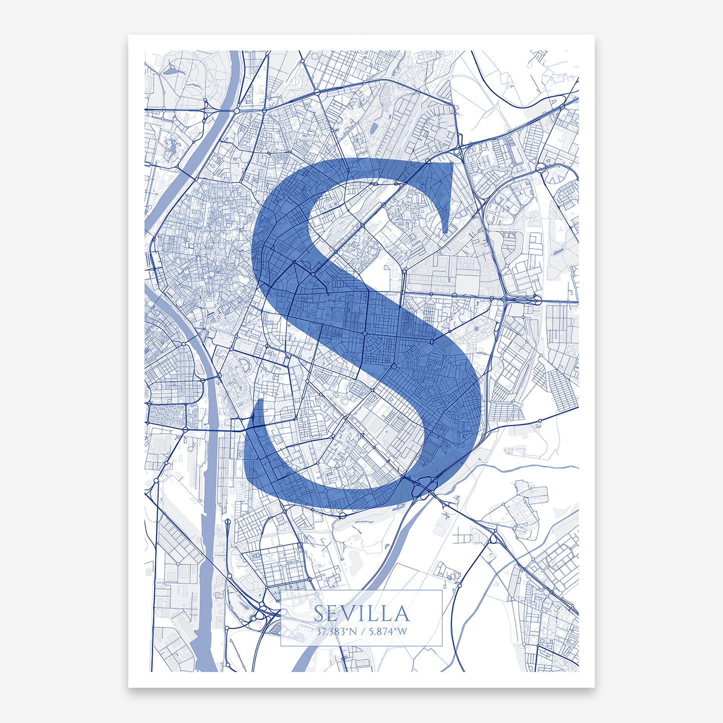 Sevilla Map V06 Med / Frame / Yes